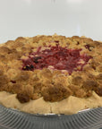 9" Pies in Pumpkin, Sweet Potato, Dutch Apple, Blueberry, Raspberry and Cherry.