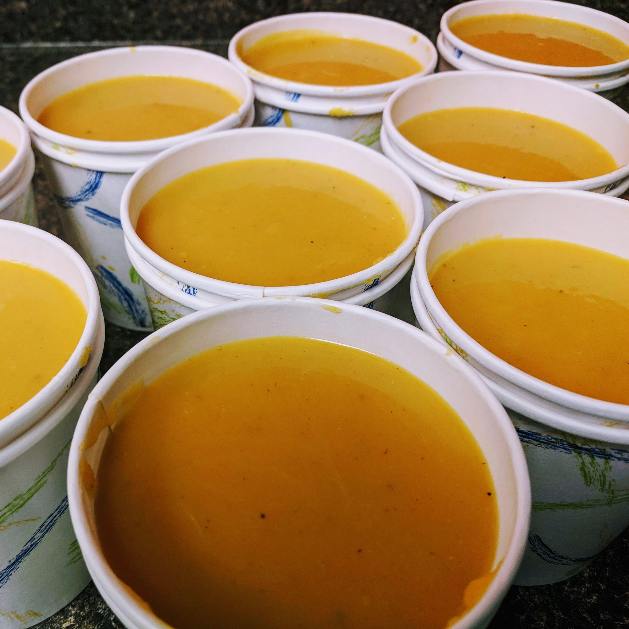 A Creamy Butternut Squash with a warm hint of ginger, perfect for cold evenings or a dinner time treat.