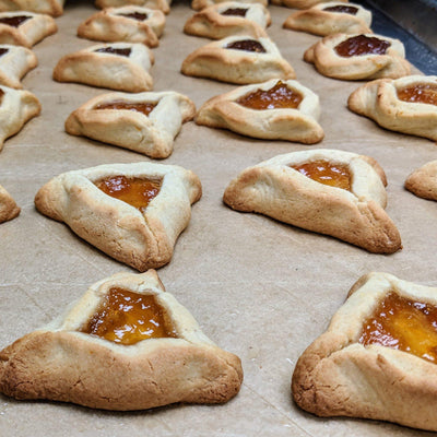Traditional filled pocket cookies, usually associated with Purim