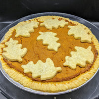 9" Pies in Pumpkin, Sweet Potato, Dutch Apple, Blueberry, Raspberry and Cherry.